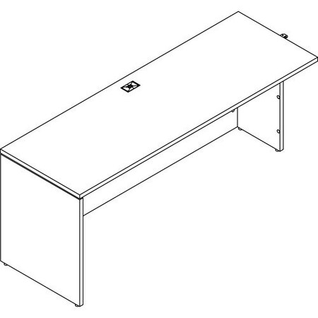 Groupe Lacasse Table, Laminate Modesty Panel, 60inWx24inDx29-3/8inH, Sahara LASM1DT2460BR